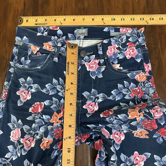 CITIZENS OF HUMANITY Mandy Jeans Floral High Rise Retro Slim Roll Up - Picture 14 of 16